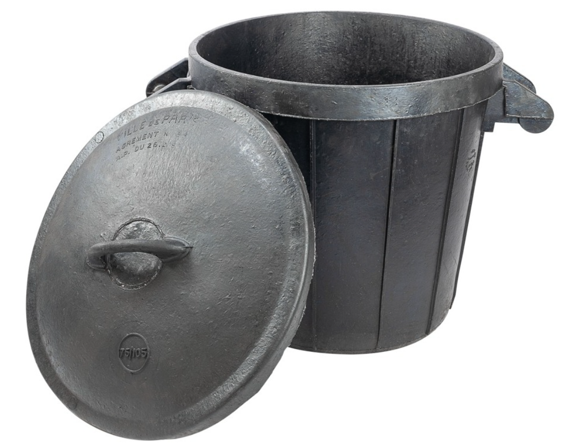 Poubelle de chantier caoutchouc d'une capacité 75 litres TALIAPLAST - 330209