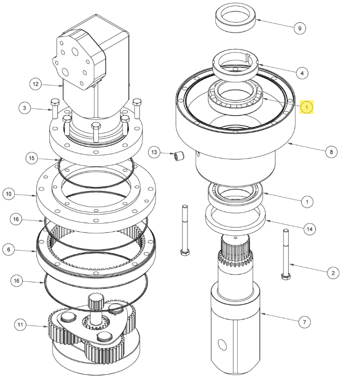 ROULEMENT D'ARBRE DIGGA BE-000024 POUR MOTOREDUCTEUR PDT6
