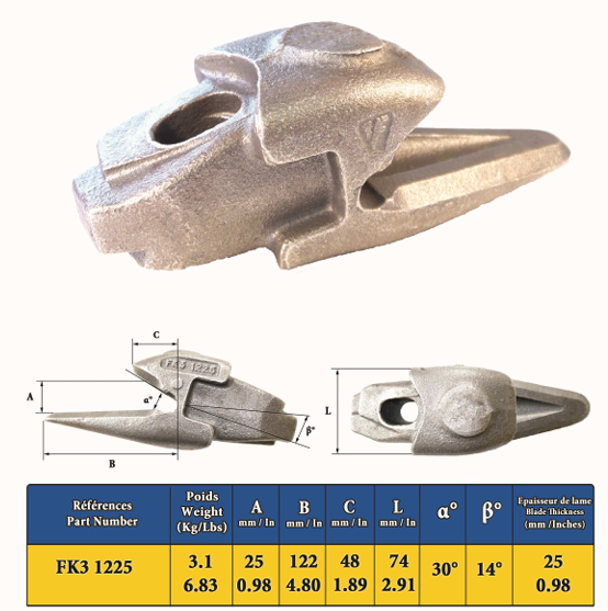 Porte dent FK3 1225 FASTKEY FEURST - 001620NE00