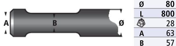 POINTE DE BRH COMPATIBLE ATLAS COPCO - EPIROC SB300 - SB302 - SBC610 - SBC650 - SBU340 - KRP80 - HS30 - KRP340U-BHB305 - JCB HM385Q - HM386Q 