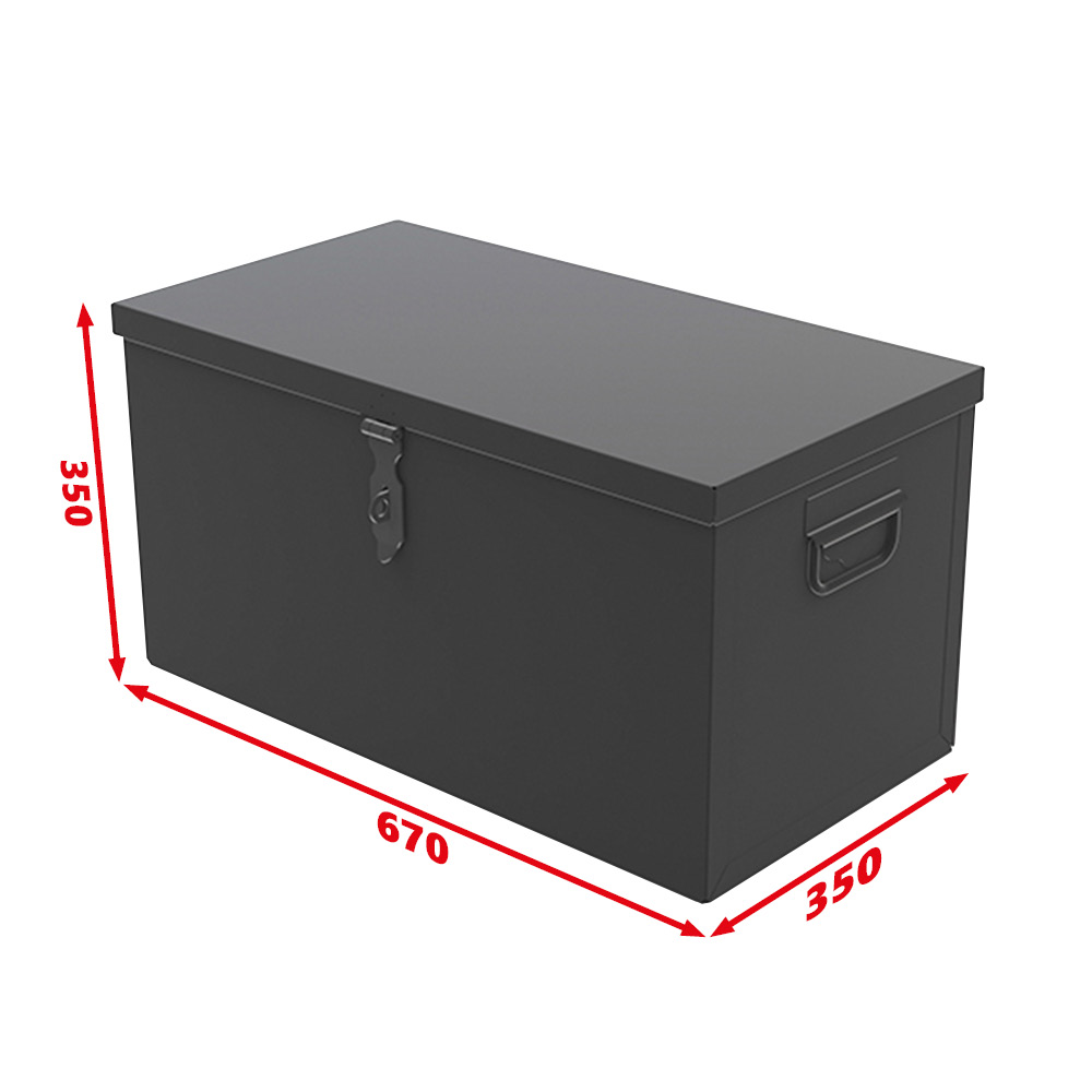 COFFRE DE CHANTIER 80L SANS PLATEAU, GRIS - SORI - DIMENSIONS 670 X 350 X 350MM - CR670