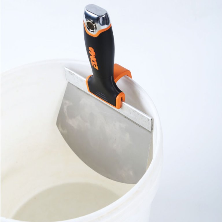 Couteau vide seau d'enduit EDMA, lame inox courbée 16,5 cm - 276755 - EDMA - 276755
