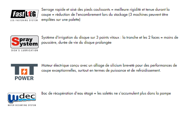 Scie sur table coupe carreaux XXL - PRIME120S - DIAM INDUSTRIES - 230V 2,2 kW - Disque diamant Ø 350 mm - PRIME120S
