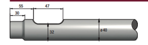 Pic pour brh soosan sb10 diam. 40mm longueur 450mm THOMAS TURTON - SS18P0450