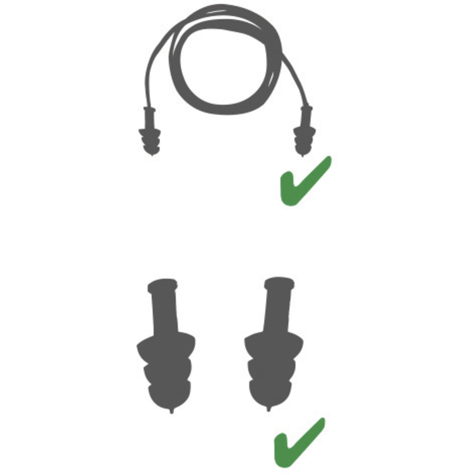 BOITE DE 50 PAIRES DE BOUCHONS D'OREILLE REUTILISABLES EN TPR DELTA PLUS - CONICFIRDE050BL