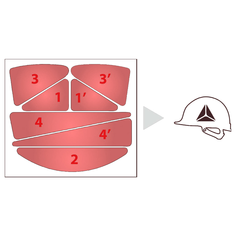 STICKERS HV ROUGE - DELTA PLUS - HESTICKERRO