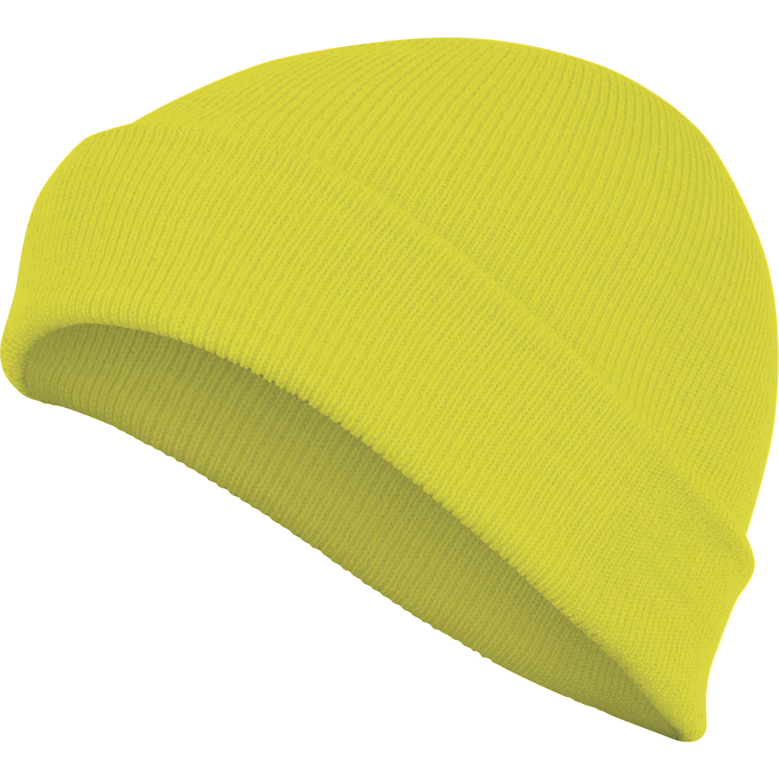 Bonnet jaune fluo double épaisseur tricot acrylique DELTA PLUS - JURAJATU