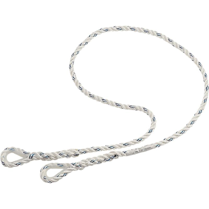 LONGE CORDE TORONNEE Diam. 12, 2 BOUCLES COSSEES - LONGUEUR 1 M 50 DELTA PLUS- LO007150