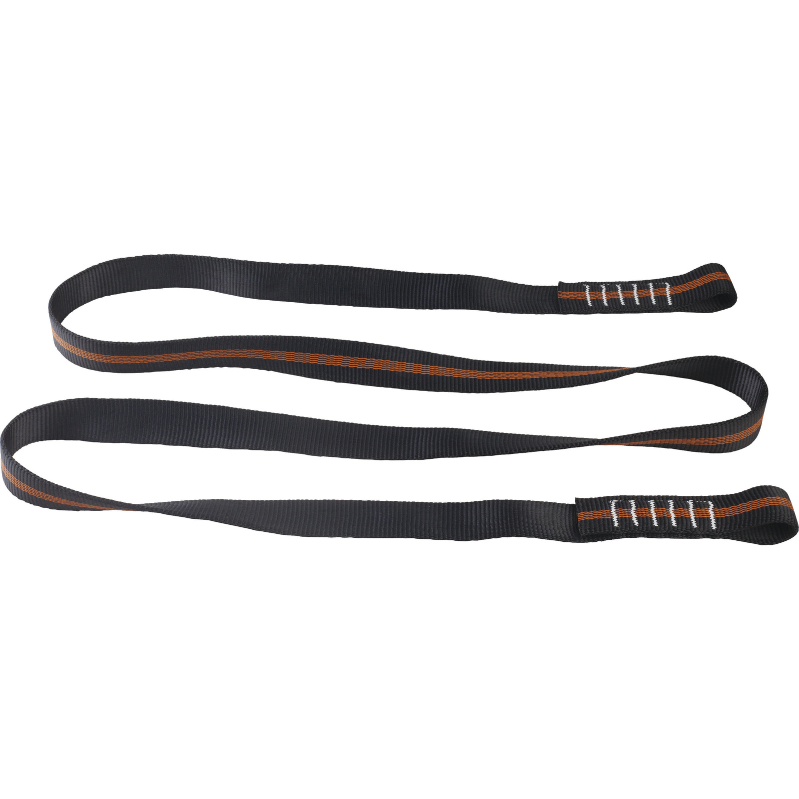 Longe et point d'ancrage en sangle tubulaire 1m 2 boucles cousues. largeur 25 mm. DELTA PLUS - LO030100