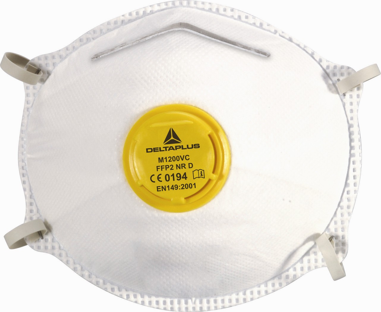 BOITE 10 DEMI-MASQUES JETABLES MOULES FFP2 AVEC VALVE DELTA PLUS - M1200VC