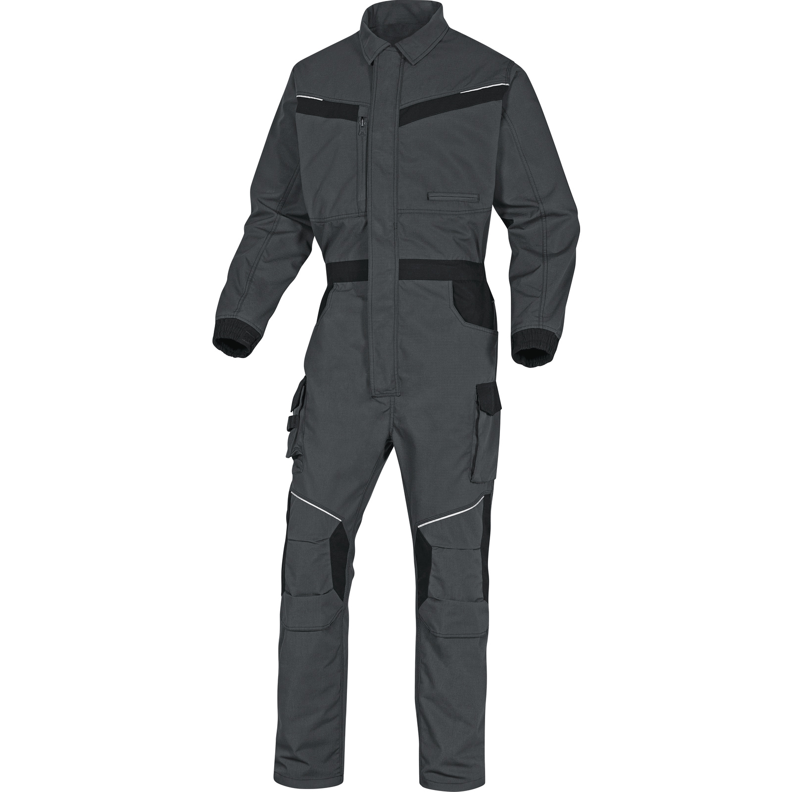 COMBINAISON DE TRAVAIL MACH2 CORPORATE EN POLYESTER / COTON RIPSTOP GRIS NOIR DELTA PLUS- MCCO2GN0 - MCCO2GNGT
