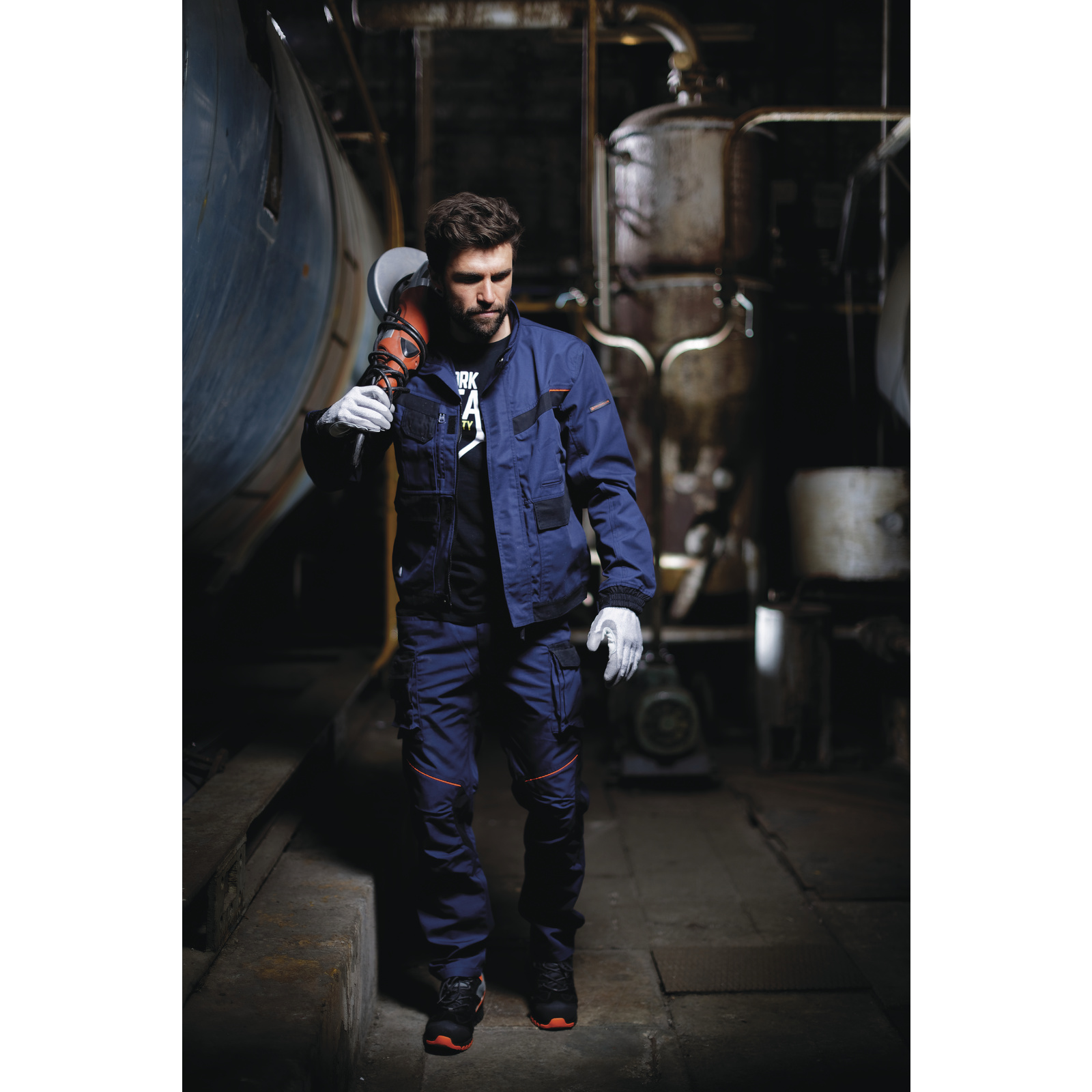 VESTE DE TRAVAIL DELTA PLUS MACH2 CORPORATE EN POLYESTER / COTON RIPSTOP BLEU MARINE NOIR - MCVE2MN0
