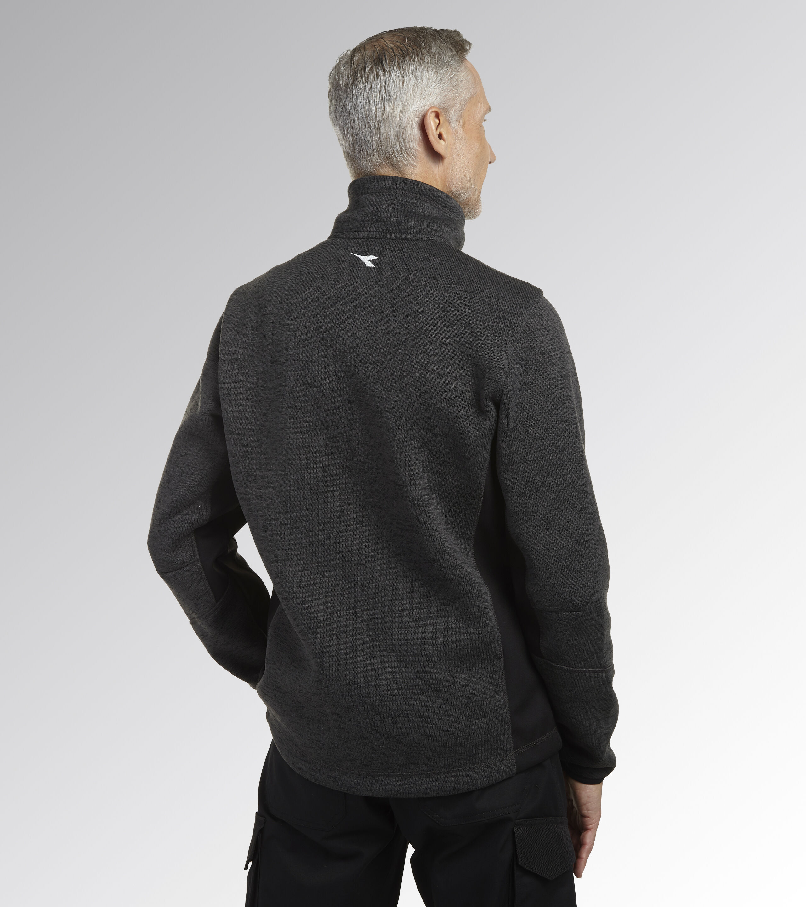 Sweat-shirt de travail gris foncé KNITTED JACKET CHICAGO - Diadora - 17726575135
