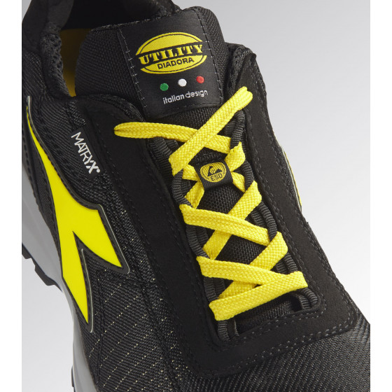 Chaussures de travail Noir/Jaune DIADORA GLOVE MDS MTX LOW S1PS HRO SR SC ESD - 181133C1463