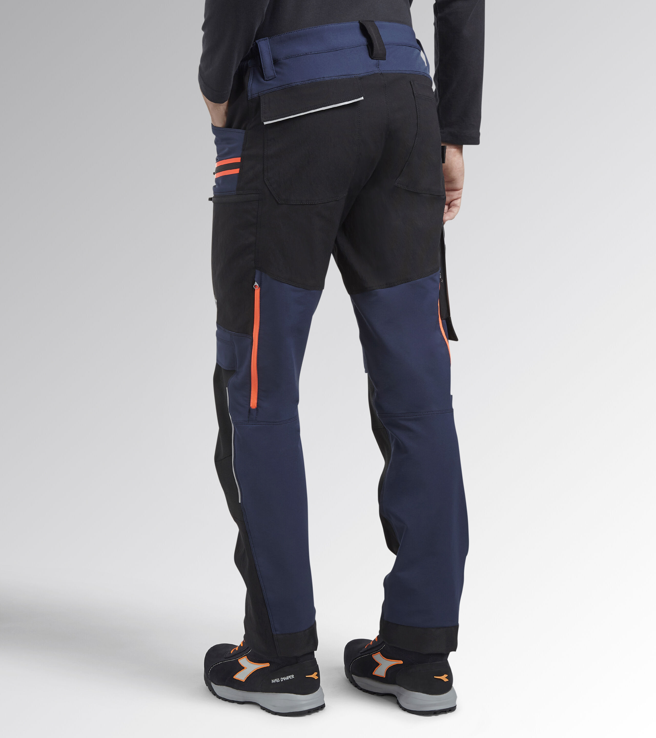 Pantalon de travail bleu marine/noir HYBRID PERFORMANCE - Diadora - 179838C4725