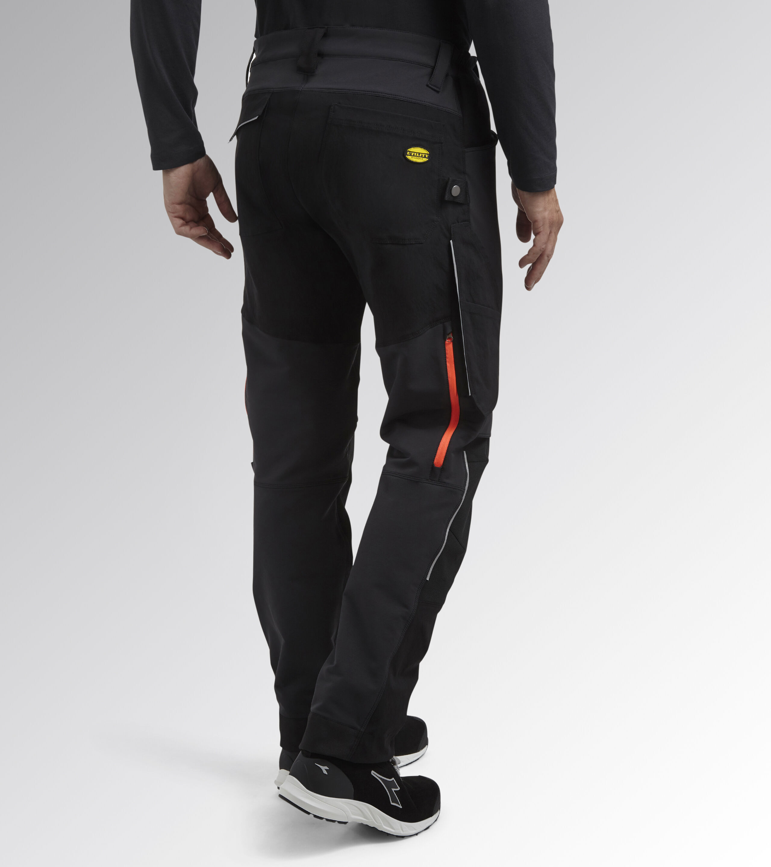 Pantalon de travail gris foncé/noir HYBRID PERFORMANCE - Diadora - 179838C8817