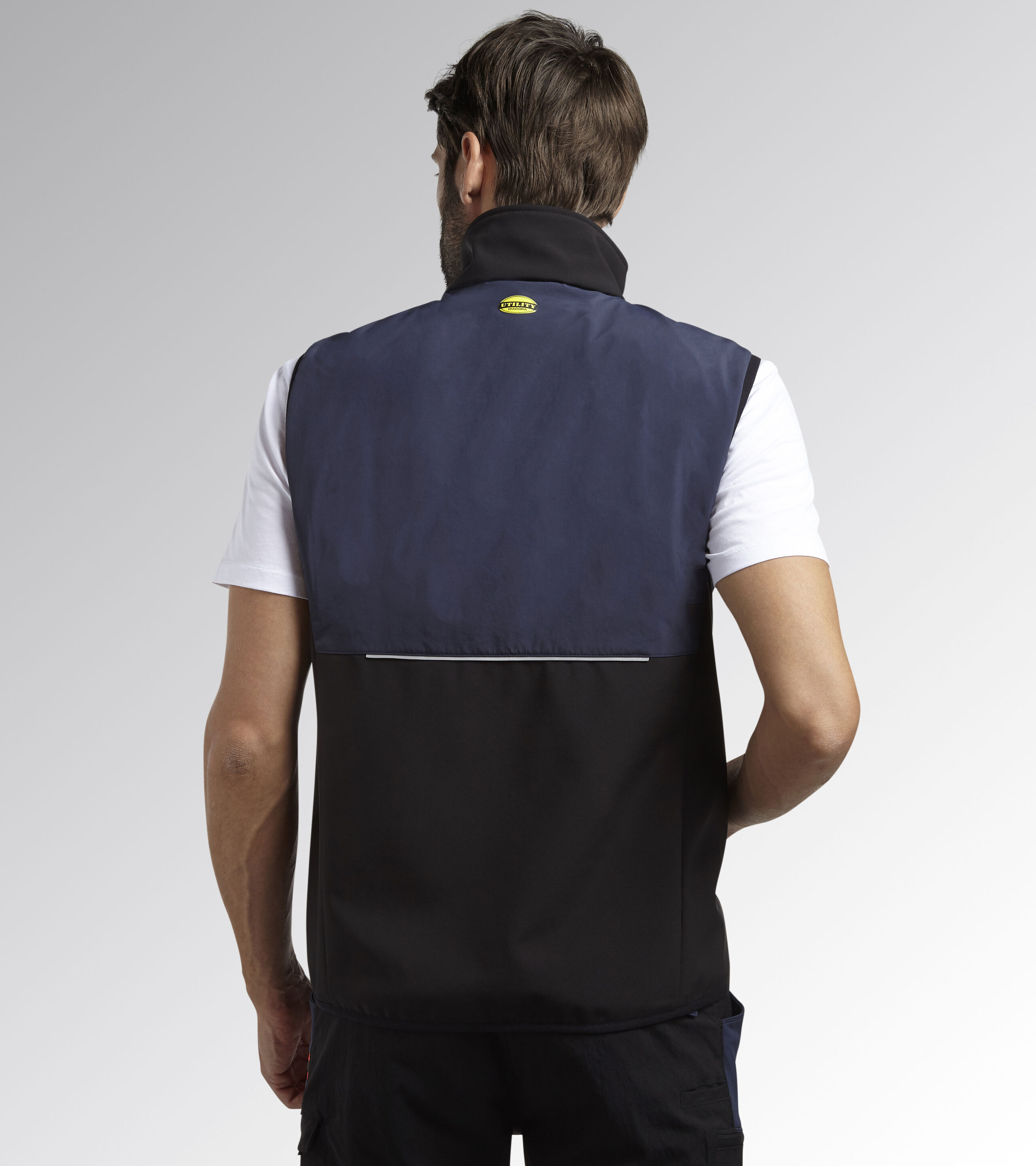 Gilet de travail bleu/noir VEST SOFTSHELL HYBRID - Diadora - 180066C4725
