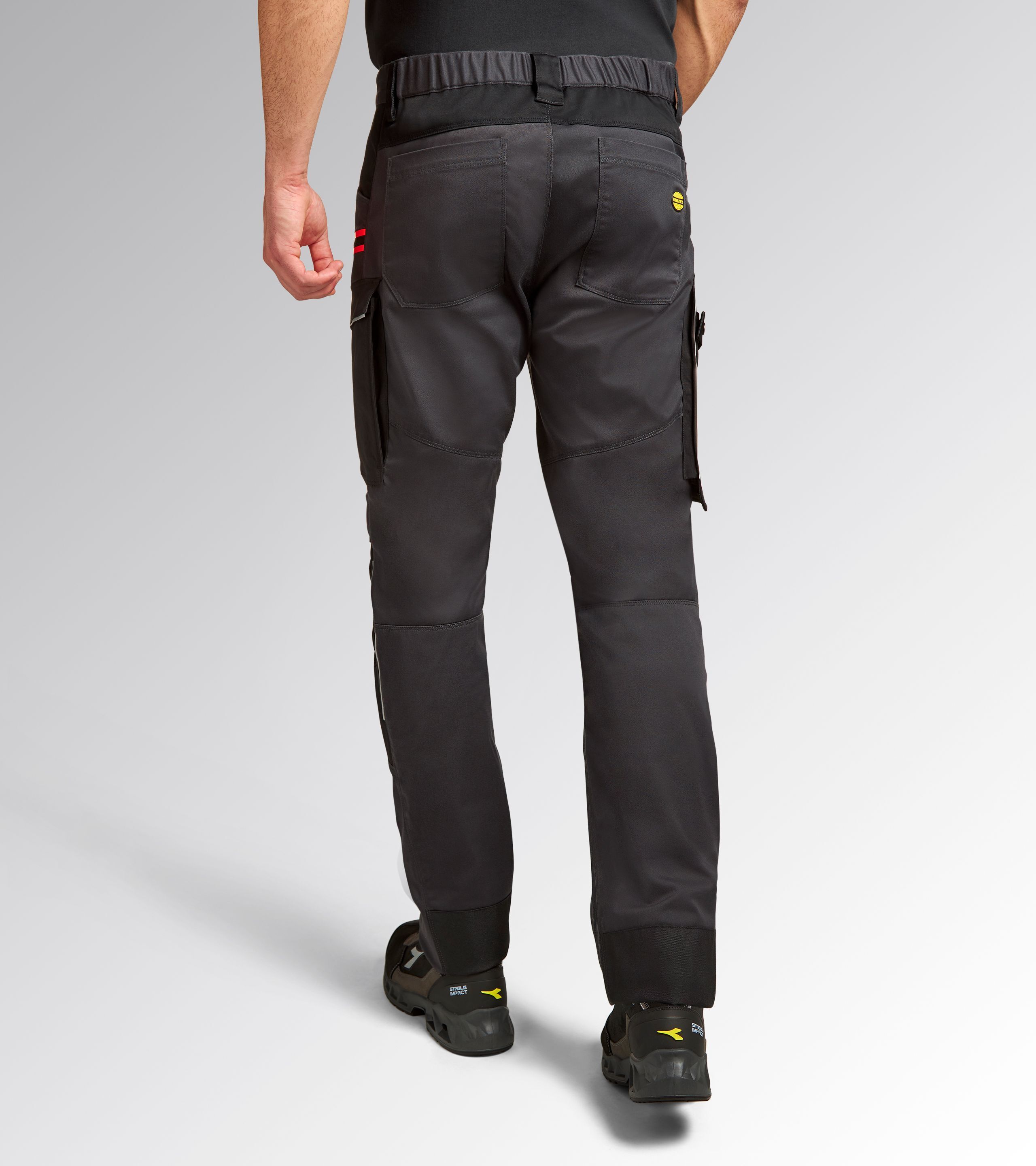 Pantalon de travail gris foncé/noir HYBRID POLY PERFORMANCE - Diadora - 180800C8817