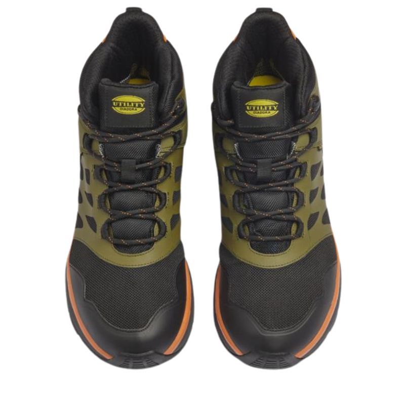 Chaussures de travail hautes noir/vert FREEDOM MID O6 SR - Diadora - 182044C0065