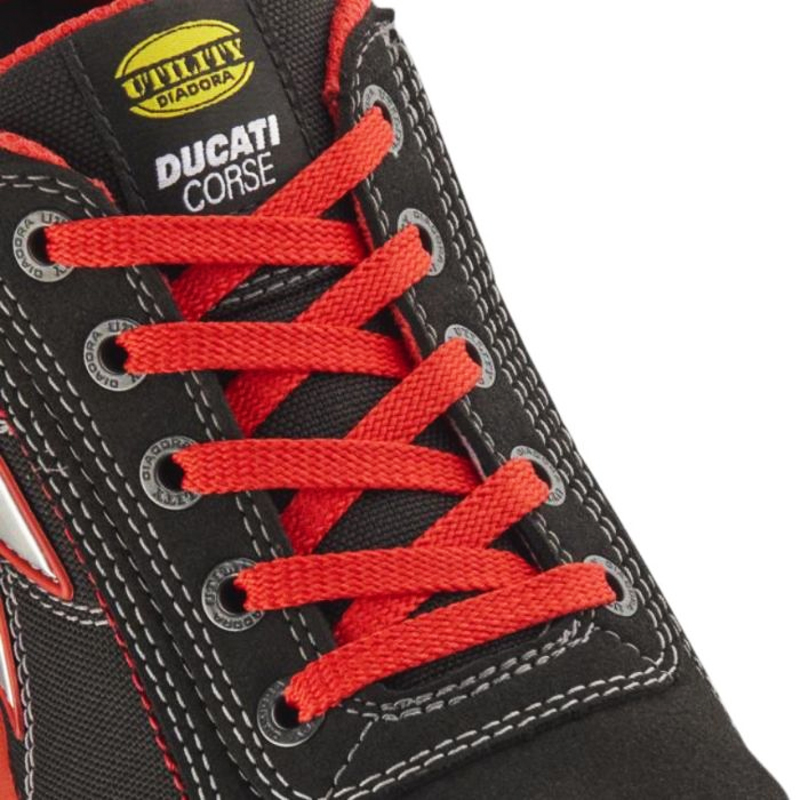 Chaussures de travail basses noir/rouge DIADORA DUCATI GLOVE MONSTER LOW S1PS FO HRO - 182049C1462