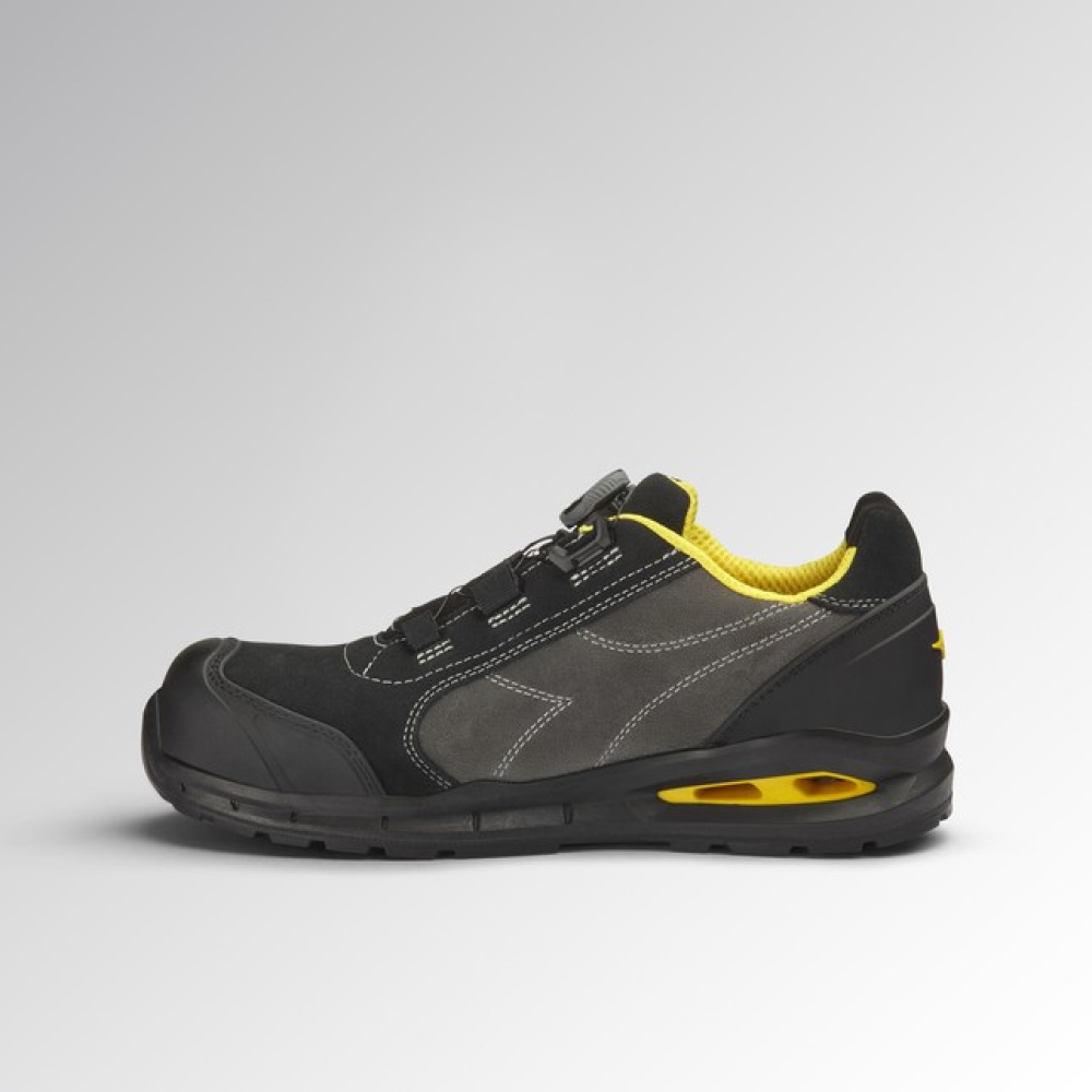 Chaussures de sécurité basses RUN A.BOX MSTR BOA LOW S3S FO SR SC ESD grises/noires DIADORA - 183066 C8508