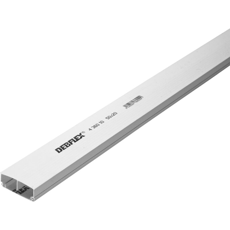 MOULURE BICANALE 50X20 MM 2M BLANC - DEBFLEX - 436010