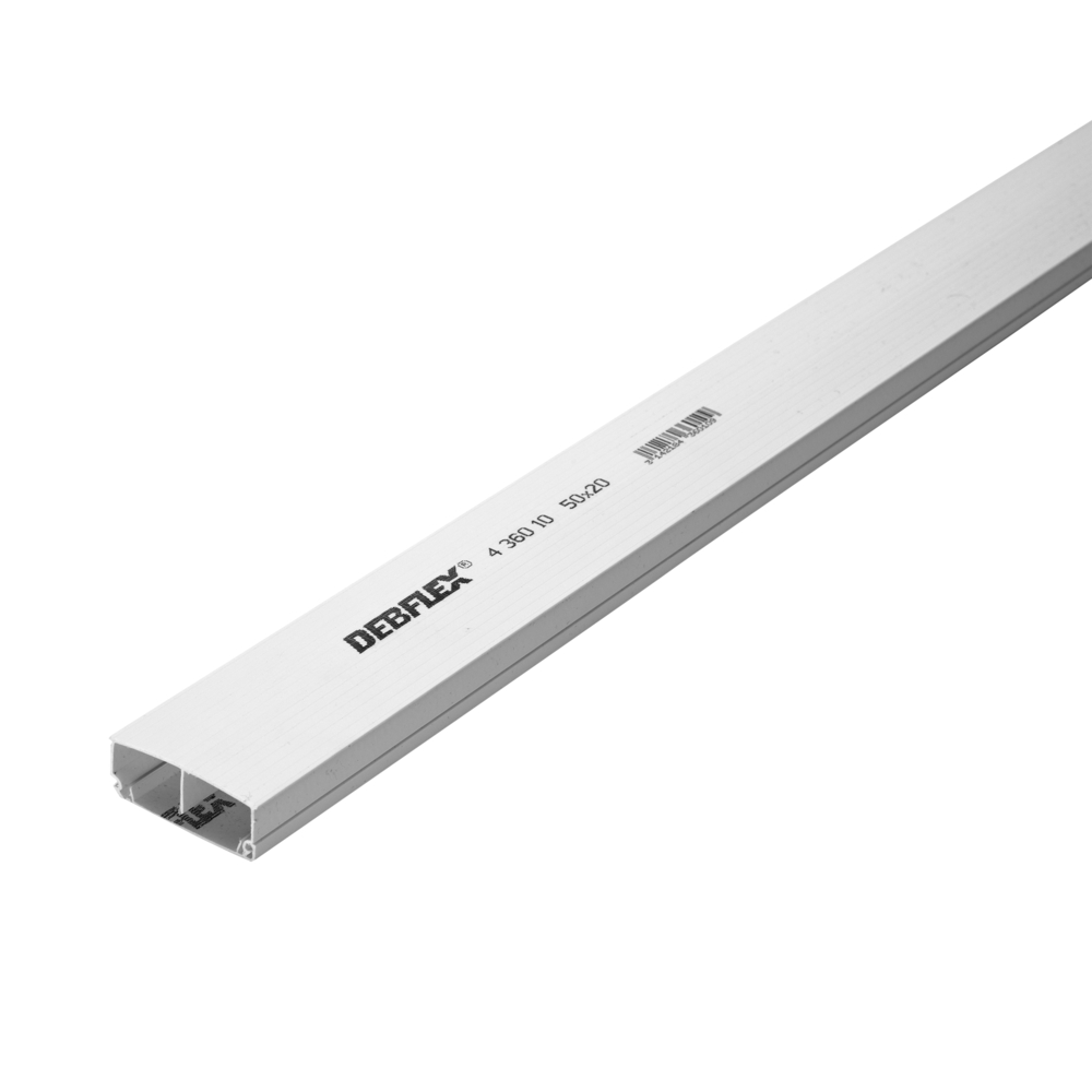 MOULURE BICANALE 50X20 MM 2M BLANC - DEBFLEX - 436010