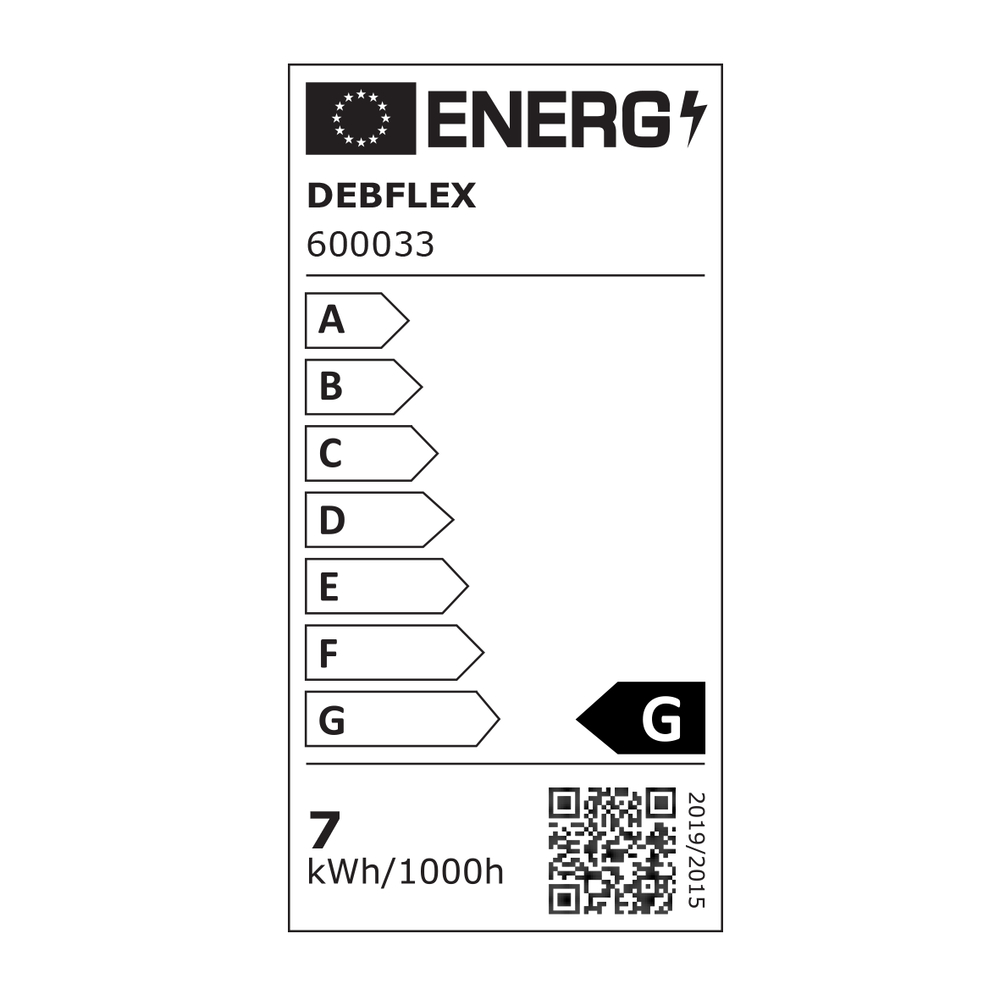 AMPOULE A80 ANTI COUPURE VERRE BLANC B22 7W 6400K 300LM - DEBFLEX - 600033