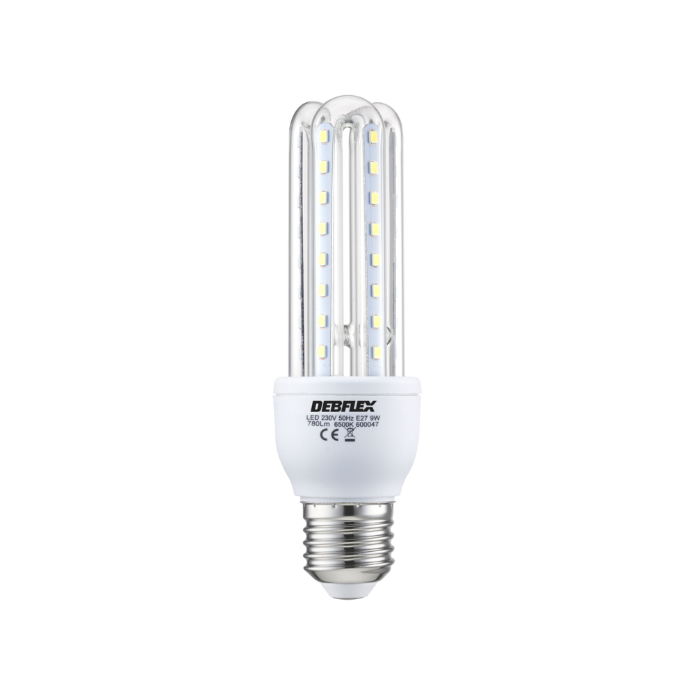 AMPOULE LED 3U T3 E27 9W 6500K 780LM - DEBFLEX - 600047