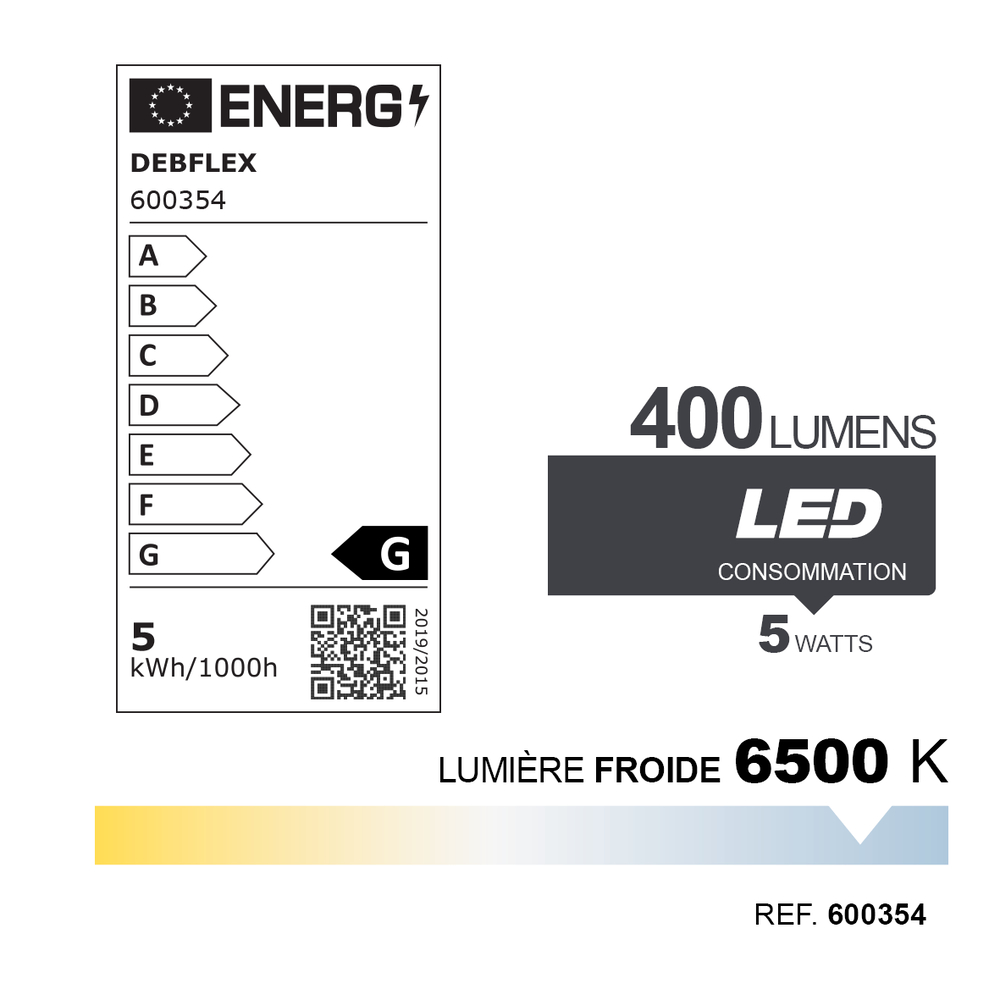 CRAYON LED 78MM SMD R7S 5W 6500K 400LM - DEBFLEX - 600354