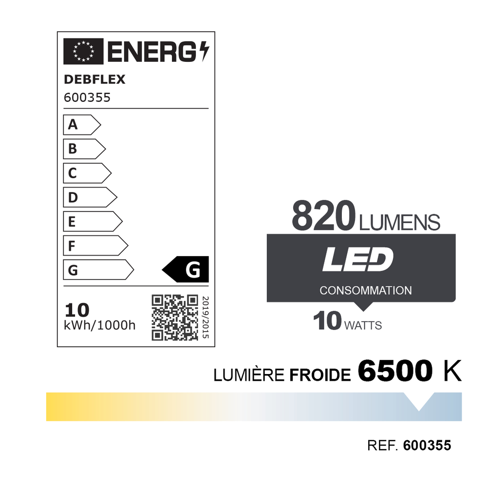 CRAYON LED 118MM SMD R7S 10W 6500K 820LM - DEBFLEX - 600355