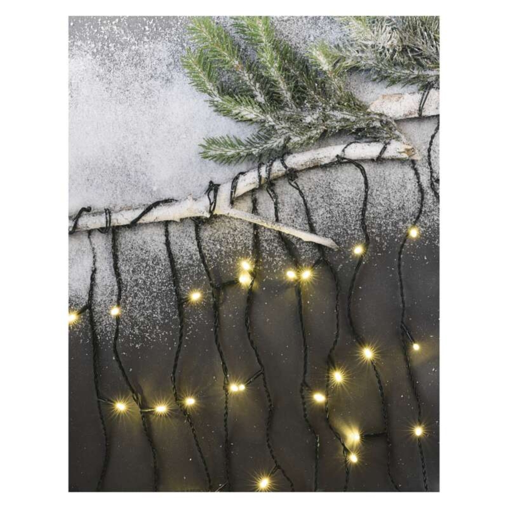 GUIRLANDE RIDEAU BLANC CHAUD 10M ETANCHE IP44 - DEBFLEX - 600607