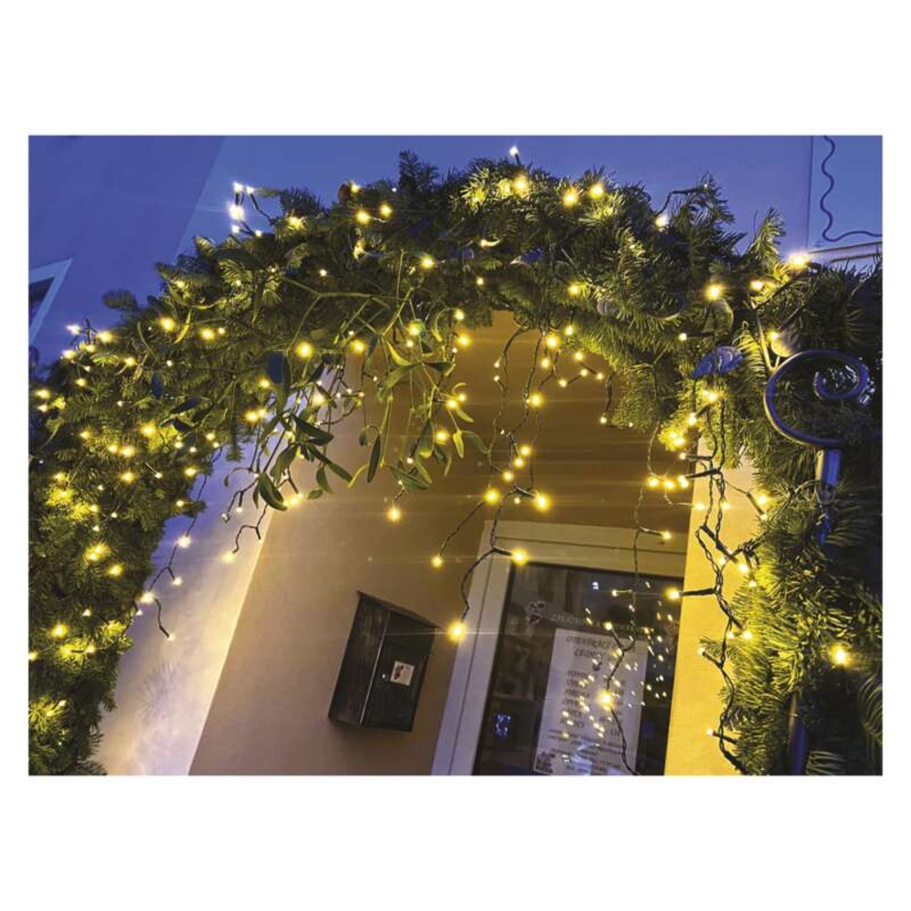 GUIRLANDE RIDEAU BLANC CHAUD 10M ETANCHE IP44 - DEBFLEX - 600607