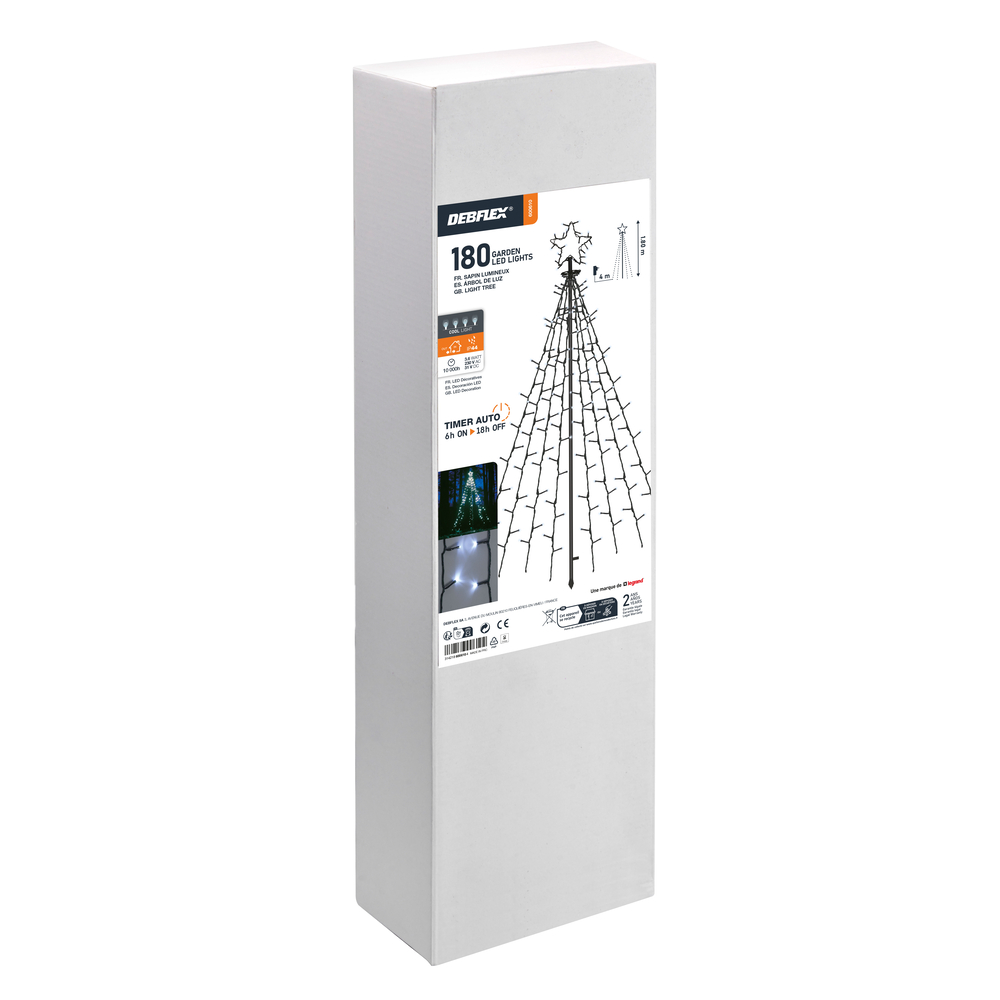 GUIRLANDE EXTERIEUR DE NOEL AMPOULES BLANC CHAUD 5M - DEBFLEX - 600610