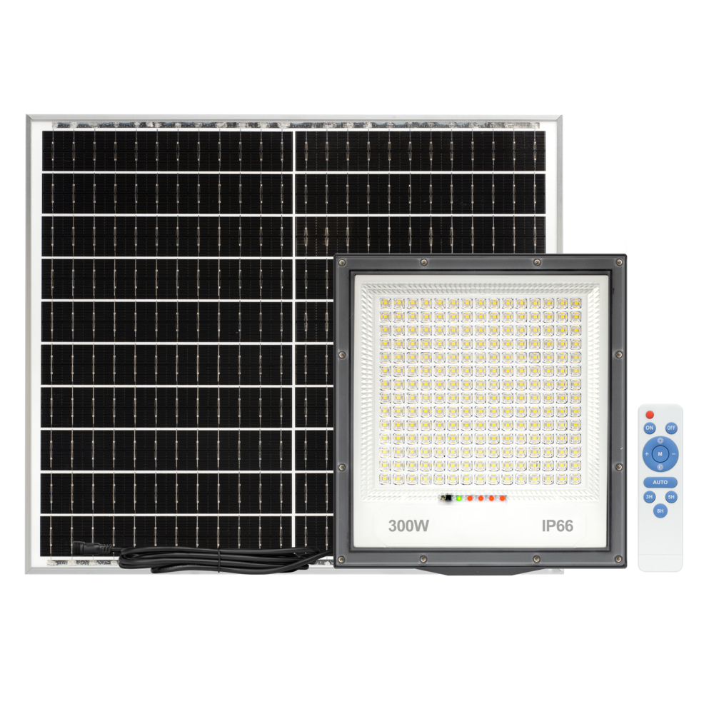 PROJECTEUR SOLAIRE 3000LM IP65 + TELECOMMANDE - DEBFLEX - 600701