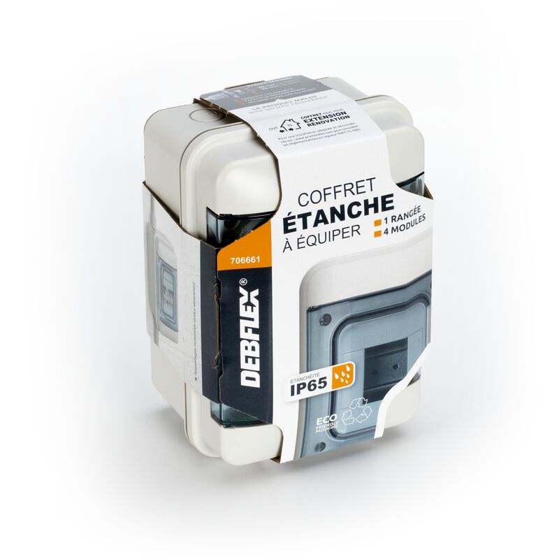 COFFRET ETANCHE IP65 4 MODULES - DEBFLEX - 706661
