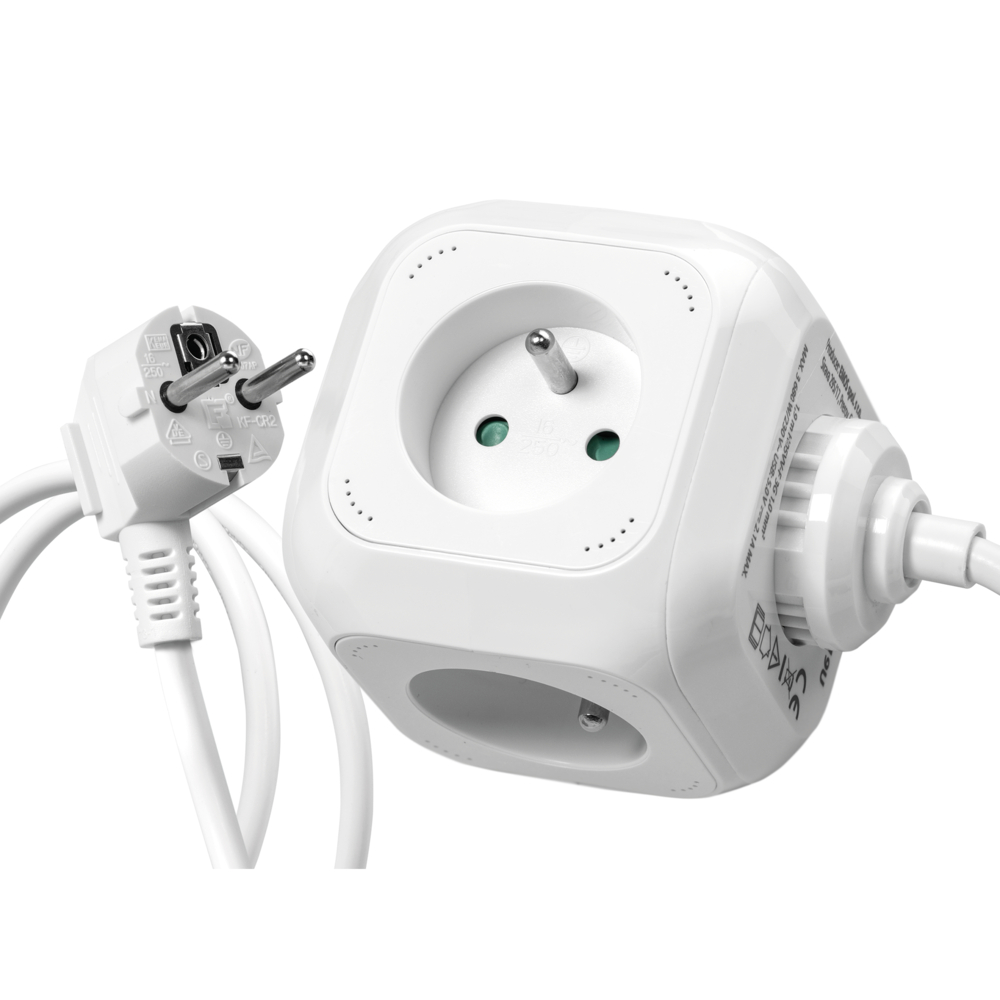 MULTIPRISE CUBE 4 PRISES + 2 USB - DEBFLEX - 712143
