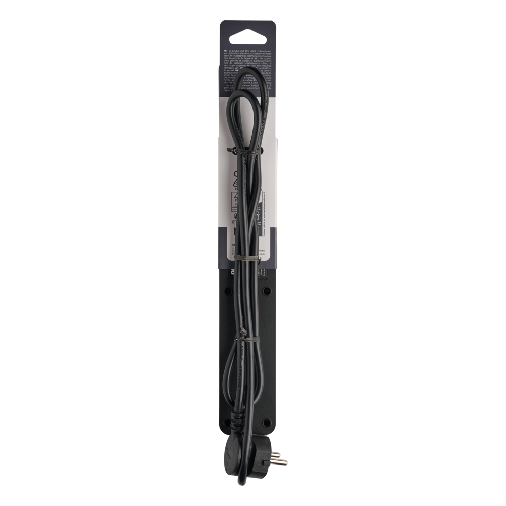 BLOC 4 PRISES 2P+T 16A AVEC INTERRUPTEUR + 2 USB A+C 3,4A 1,49M NOIR - DEBFLEX - 716224