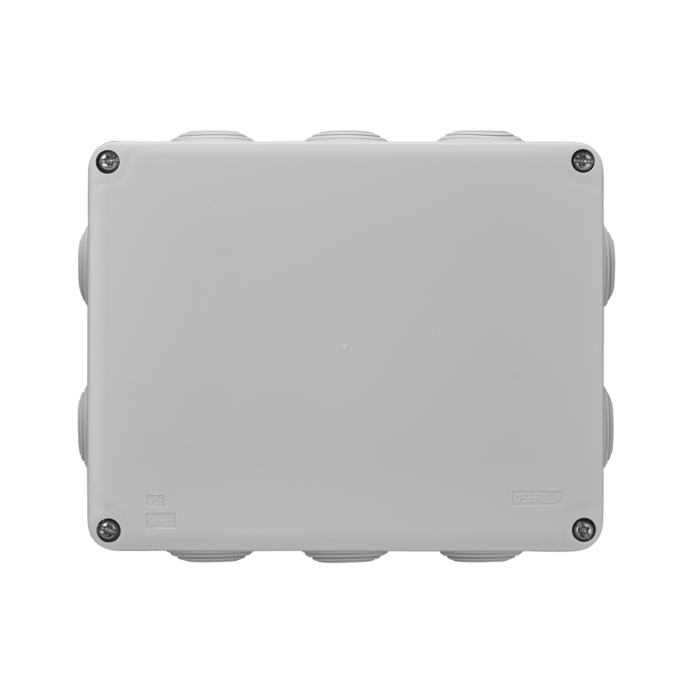 BOITE DE DERIVATION ETANCHE IP55 170X170/P80 GRIS - DEBFLEX - 718060