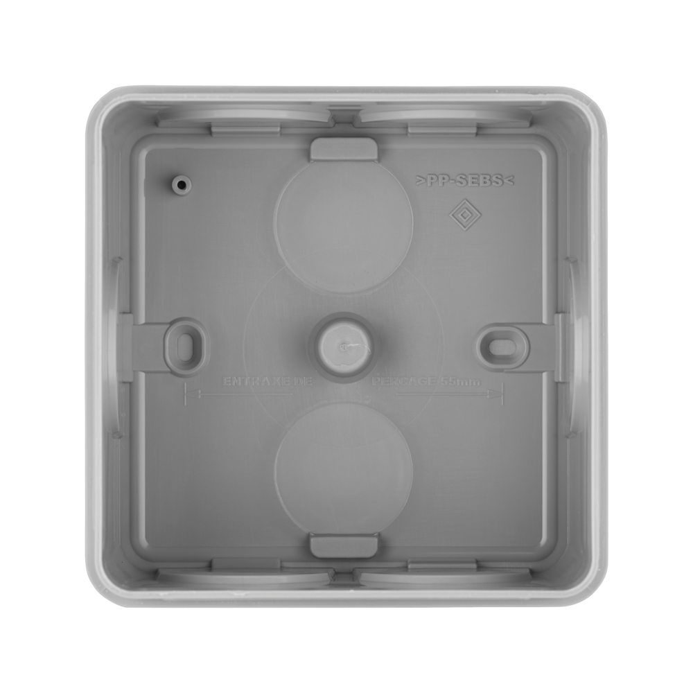 BOITE DE DERIVATION ETANCHE IP54 85X85/P50 GRIS LOT DE 3  - DEBFLEX - 718813