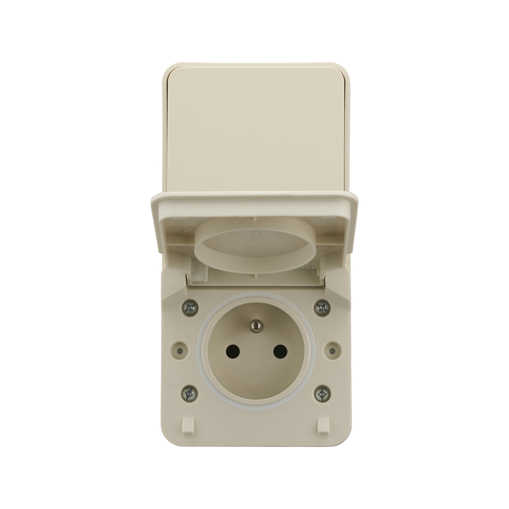 CYKLONE IP55 DUO VA ET VIENT + PRISE 2P+T VERTICALE SABLE - DEBFLEX - 730454