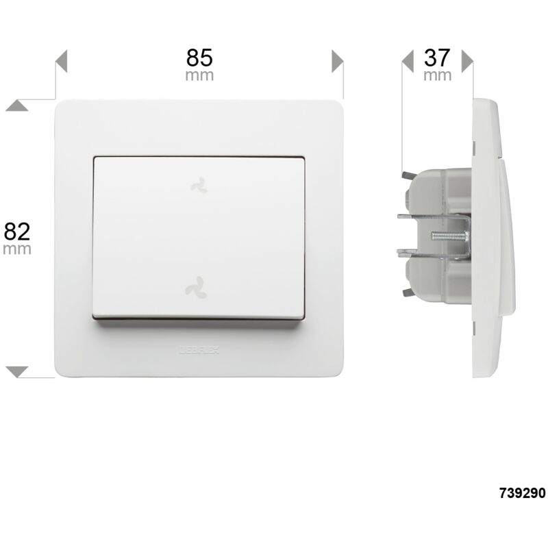 DIAM2 COMMANDE VMC BLANC - DEBFLEX - 739290
