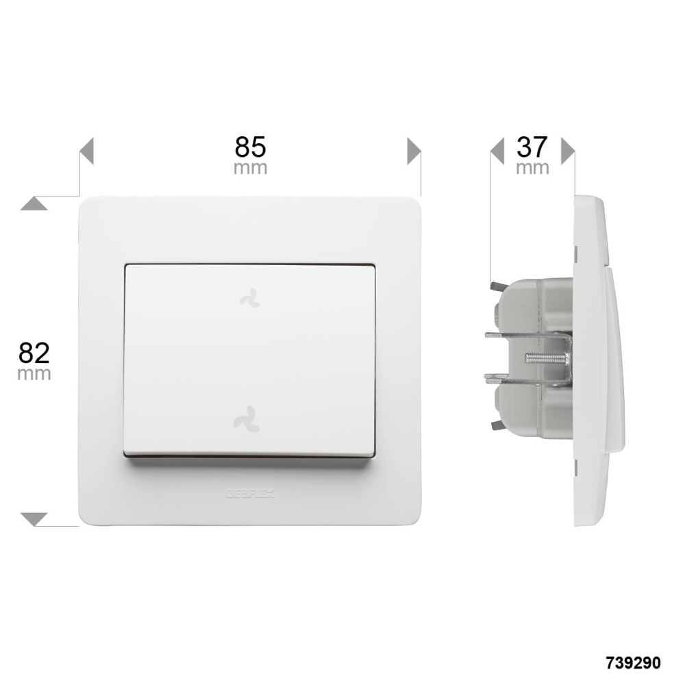 DIAM2 COMMANDE VMC BLANC - DEBFLEX - 739290