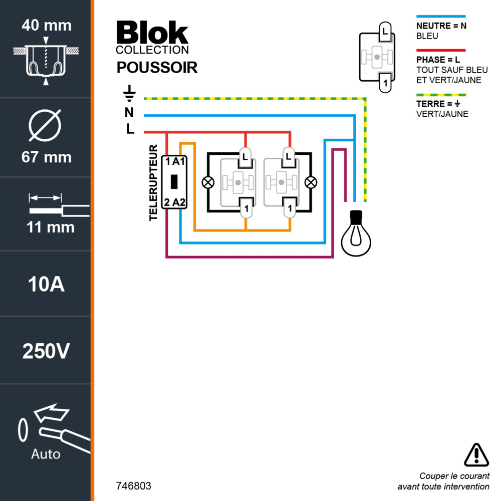 BLOK POUSSOIR BLANC - DEBFLEX - 746803