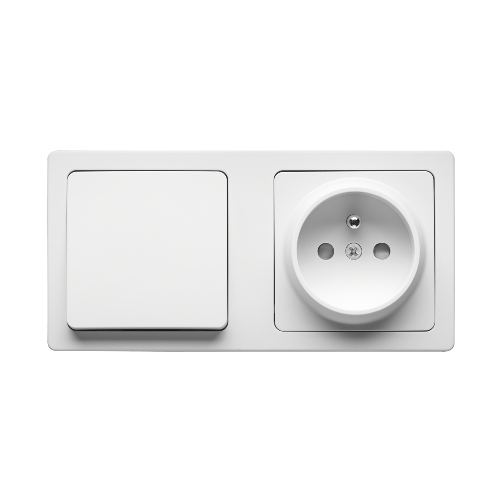 BLOK DUO VA ET VIENT+ PRISE DE COURANT 2P+T BLANC - DEBFLEX - 746808