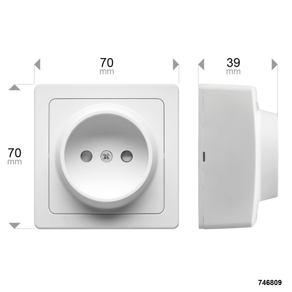 BLOK PRISE DE COURANT 2P BLANC - DEBFLEX - 746809