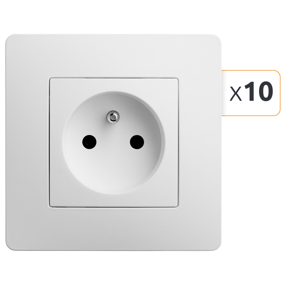 CALY PRISE 2P+T BLANC - BOITE CARTON DE 10 - DEBFLEX - 749550