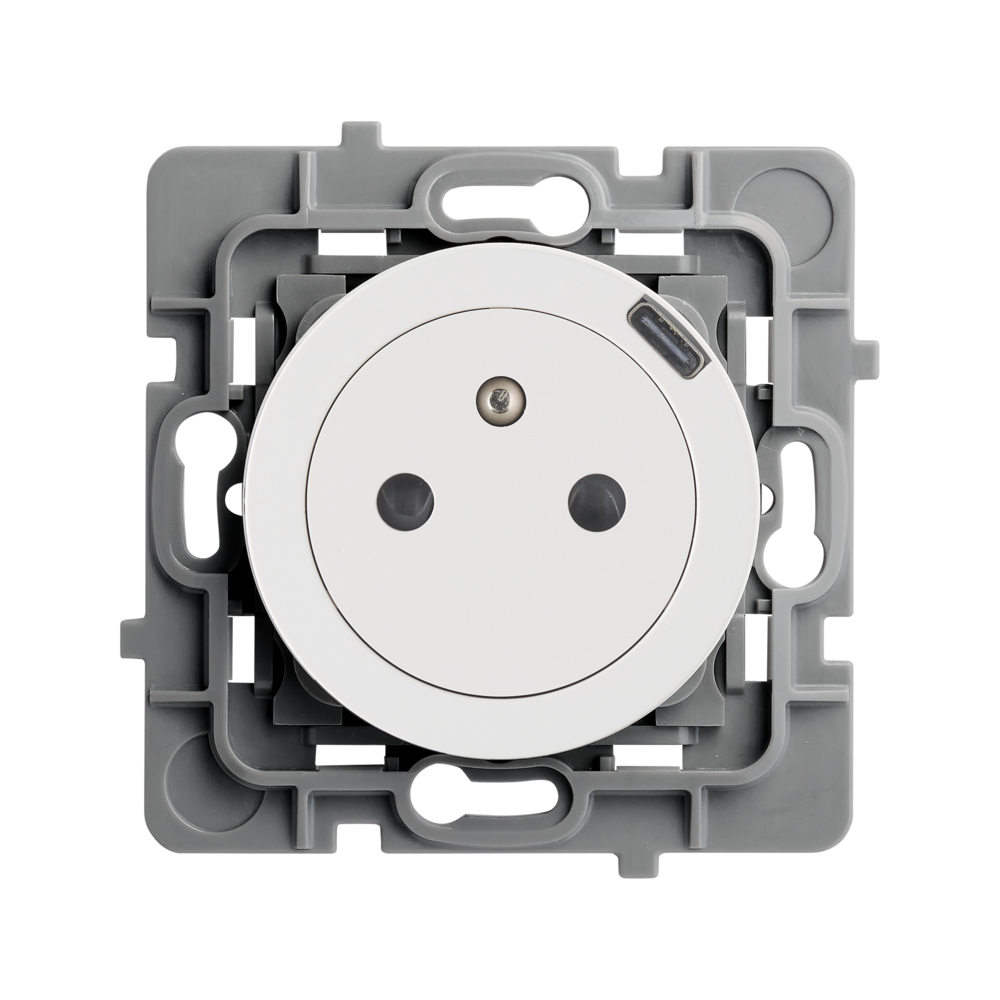 CASUAL EVO MECANISME PRISE 2P+T PUITS AFLEURANT AVEC USB C BLANC - DEBFLEX - 749642