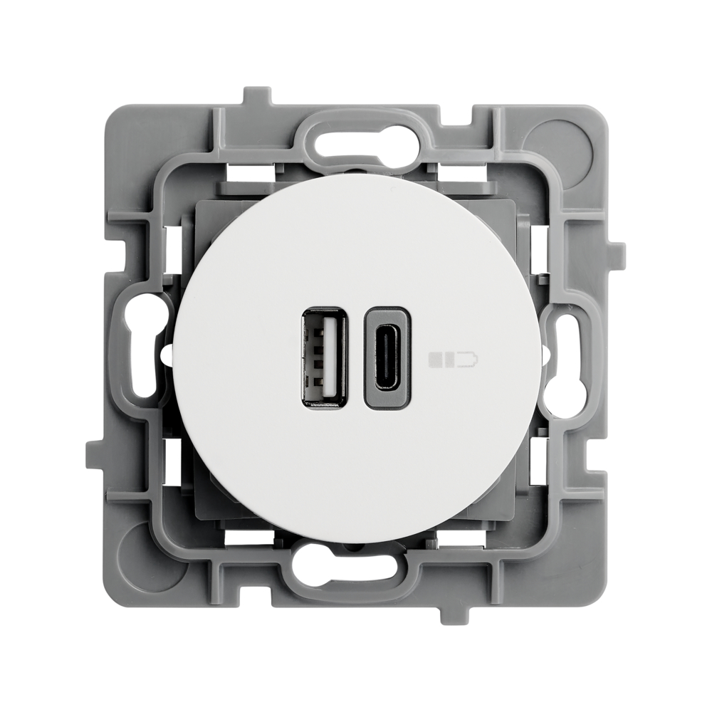 CASUAL EVO MECANISME DOUBLE USB A+C BLANC - DEBFLEX - 749653