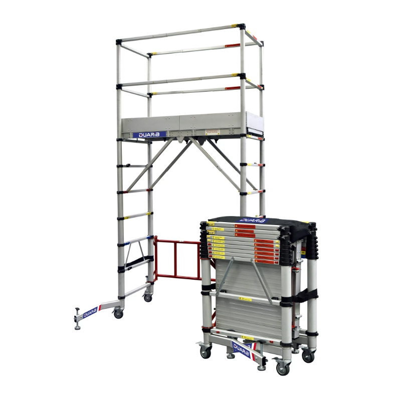 Echafaudage télescopique TELETOWER roulant aluminium 4m DUARIB - 30100600